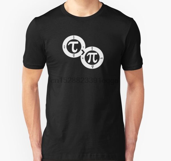

men short sleeve tshirt tau vs pi (dark) t shirt women t-shirt