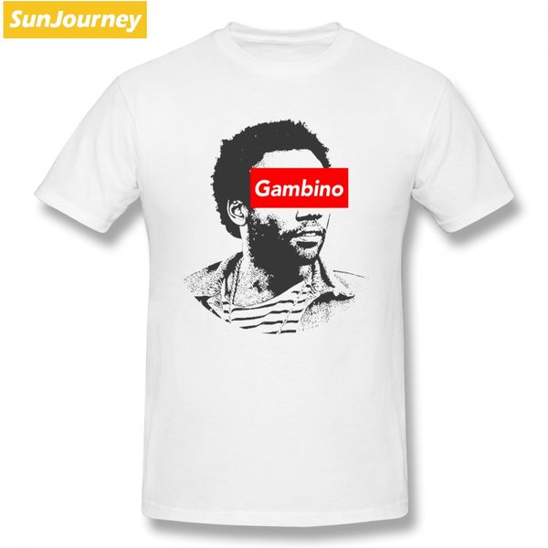 

simple men's t-shirt childish gambino short sleeved pure cotton o-neck plus size t-shirt for teenage camiseta