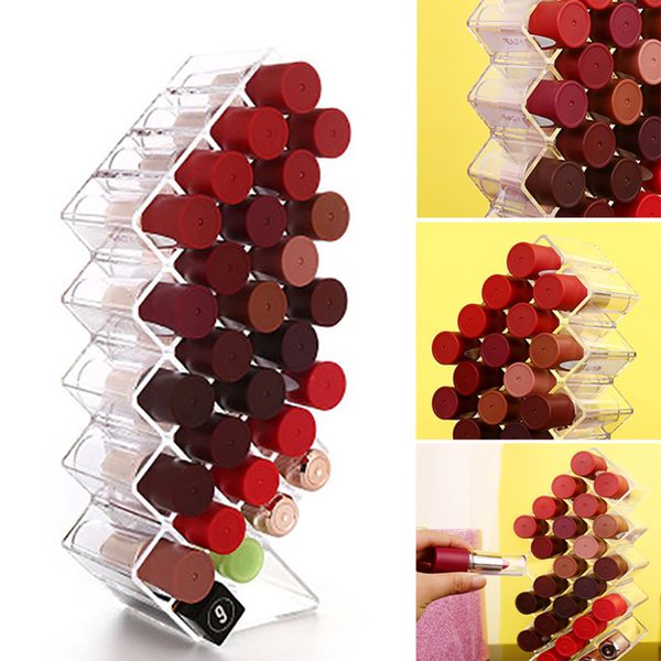 

28 grids acrylic makeup organizer storage box cosmetic lipstick box case holder t6