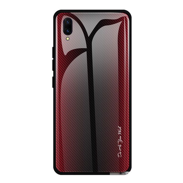 

ultra thin shockproof tpu soft edge gradient glass back phone case for vivo x23 max protective case tpu soft edge