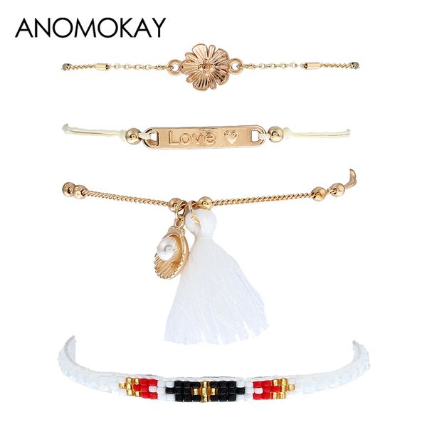 

bohemia trendy white handmade rope couple wrap bracelet gold color friendship distance shell bracelet bohe charm, Golden;silver