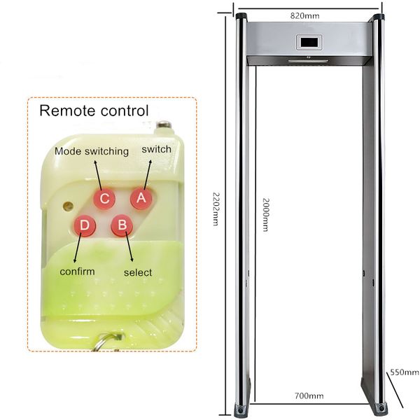 

security equipment 6 area metal detection door lcd high-grade outdoor security door airport court inspection