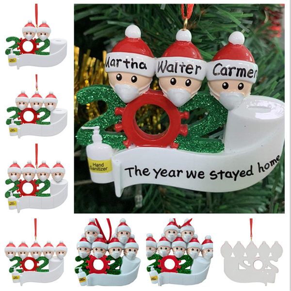 

2020 карантин рождественских украшений персонализированных семья остаться дома семьи рождения украшения партии подарки фавор xmas tree подве