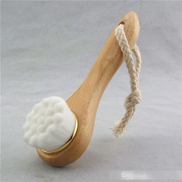 

beechwood face brush facial exfoliation brush face spa massage brushes for dry skin face cleansing brush