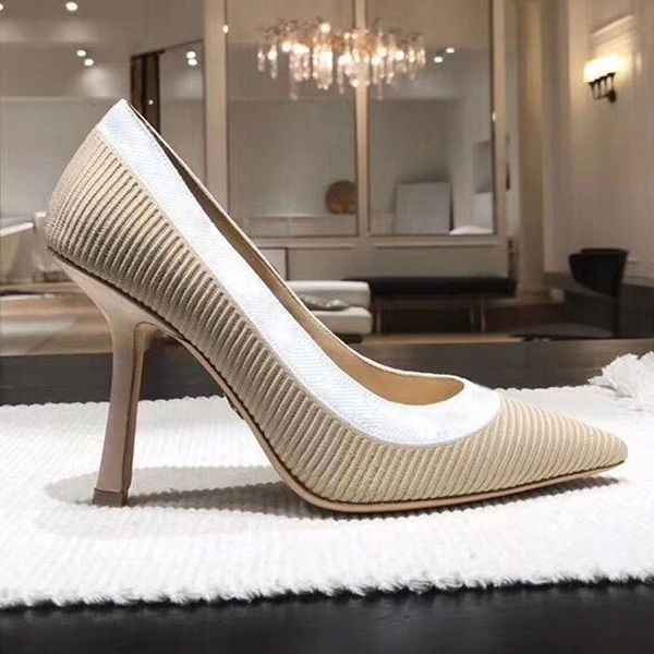 

spring and autumn women's high heels mixed with wedding shoes slim new high heels fashion women's shoes elegant dress shoes, Black