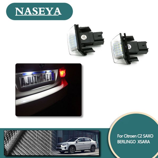 

1pair for c2 berlingo saxo xsara 206 207 306 307 407 partner car led number license plate light lamp