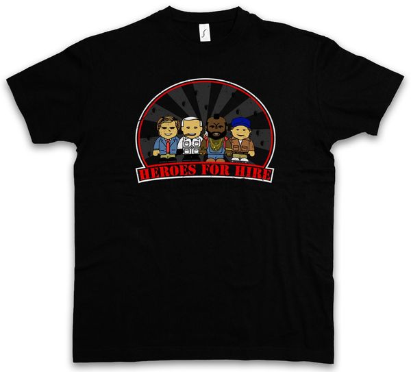 

героев для прокат t-shirt a-team ганнибал ba mr. t team телесериал ван shirt cartoon тенниска мужчин унисекс новая мода tshirt