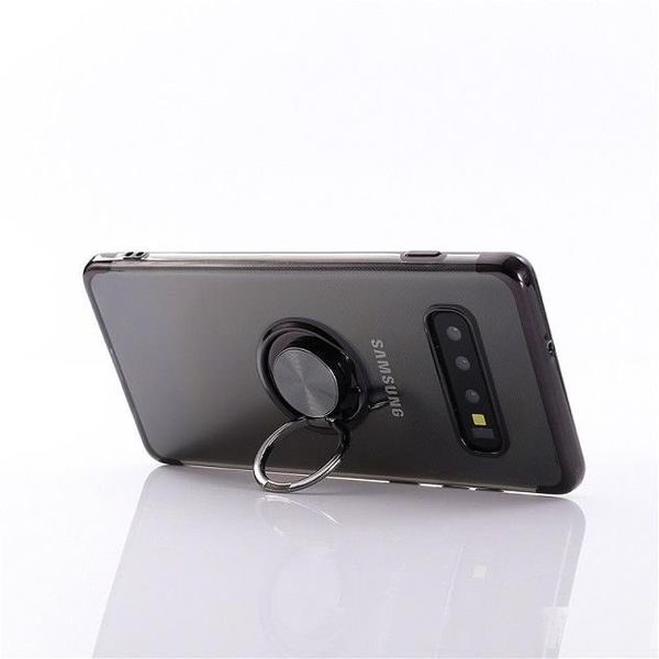 

case for samsung s10 electroplating protective case magnetic anti-scratch shock absorption cell phone cover with car bracket ring