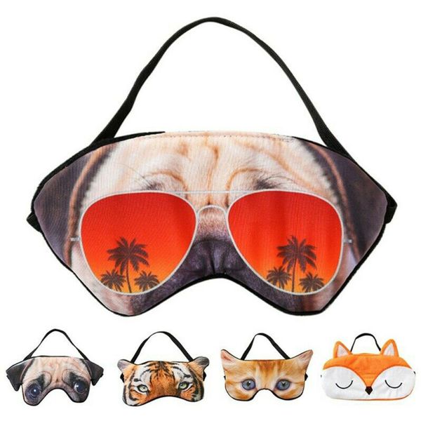 

new travel sleeping blindfold cute novelty 3d animal eye mask funny naughty cat pug