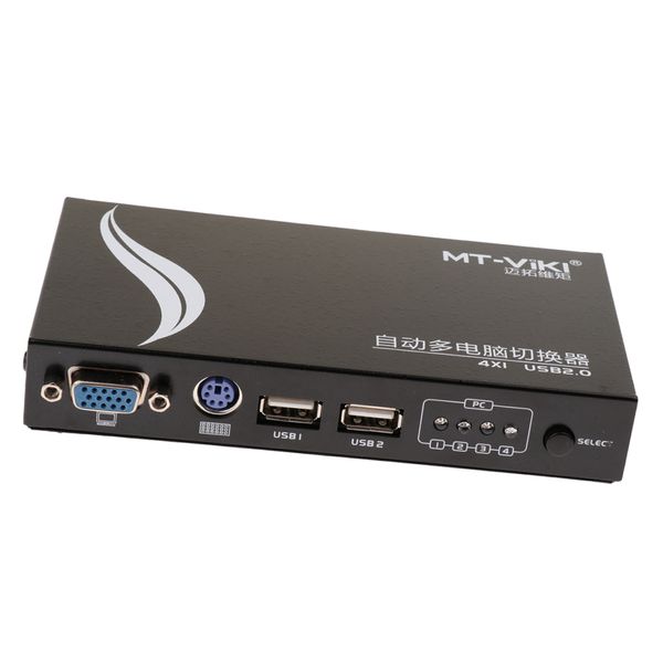 

4 порта usb 2.0 vga kvm переключатель с cabbles сервера switcher черный