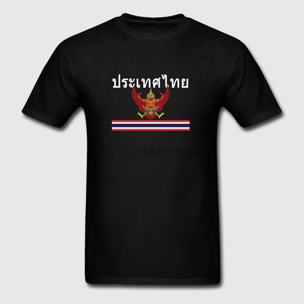 

casual men t shirt hip hop thai language thailand flag garuda sporter original tshirt cute 2018 camisa big size xxxl costume