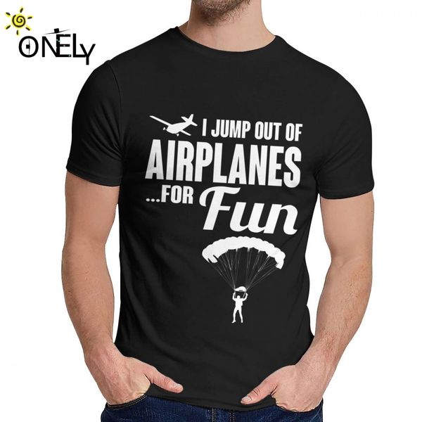 

crewneck skydiving i jump out of short sleeve hip hop 100% cotton la camiseta ing