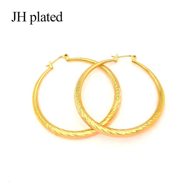 

hoop & huggie jhplated 2021 fashion jewelry auricular circle africa wedding gold earrings for women party gifts beautiful middle east, Golden;silver