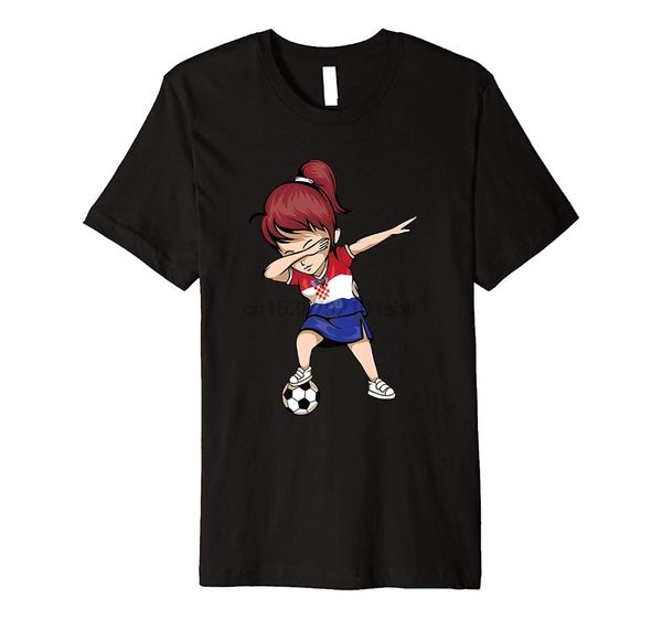 

dabbing soccerer girl croatia jersey shirt croatian footballer ert-shirt 2019 fashion men t-shirt casual short sleeve for men