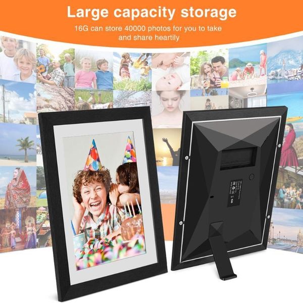 

digital p frame 10.1inch wooden motion sensor cloud share digital p frame touch screen wifi