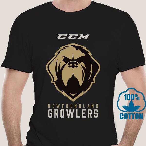 

1795a summer men black teeshirt newfoundland growlers ice hockey shubuzhi men's t shirt men fashion tshirt sbz403