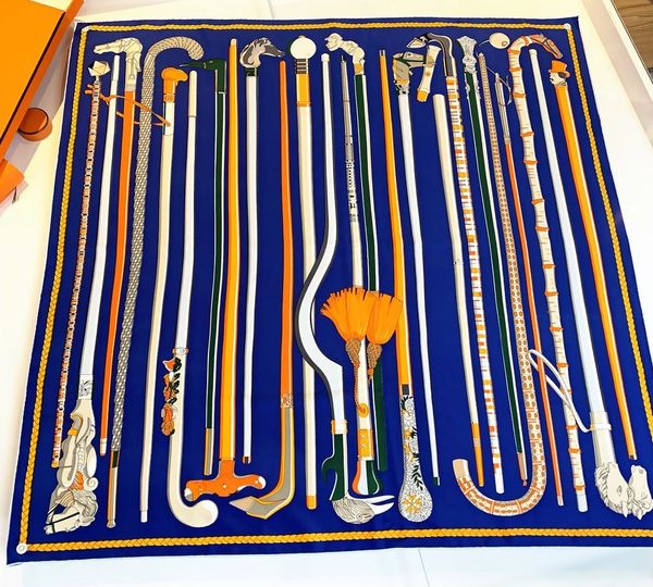 

vintage handmade silk scarf female foulard satin shawl scarfs print big size 90*90cm square silk hair head scarves bandana, Blue;gray