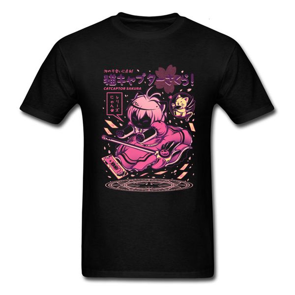 

midnite star catcaptor t-shirt sakura card captor men's animation t-shirt kawai women's customized cotton clothes couple gift