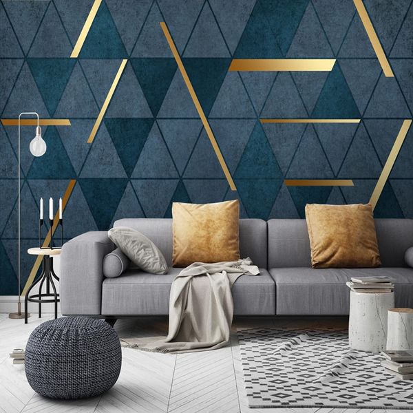 

custom p 3d abstract geometric luxury mural modern bedroom living room sofa tv background wall home decor wallpaper murals