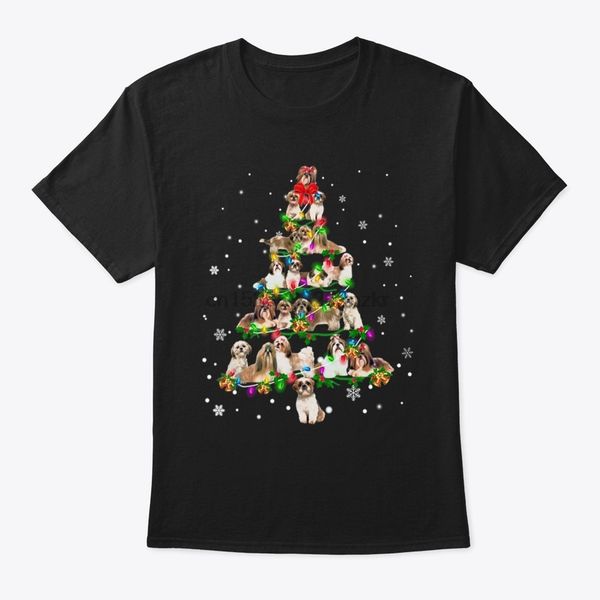 

men t shirt cute shih tzu dog christmas tree women t-shirt