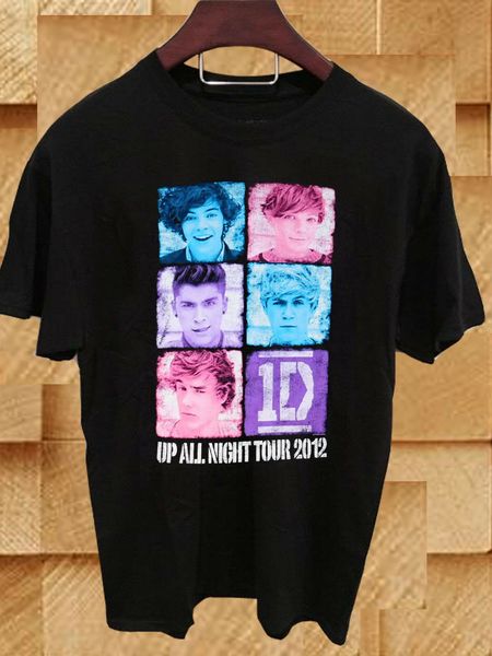 

one direction up all night 2012 concert tour t shirt size s to 3xl black reprint men brand printed 100% cotton t-shirt