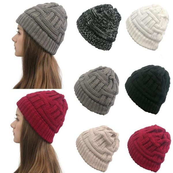 

in autumn and winter, women's striped knitted wool hats and striped caps sell well in stock 2020, Blue;gray