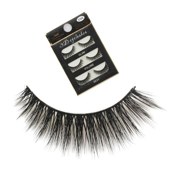 

false eyelashes 3 pairs handmade 3d lashes short cross messy dense stage makeup