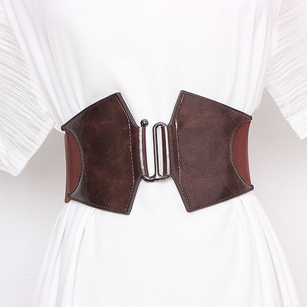

corset belt woman waist plus size belts for women wide cummerbunds designer elastic big ceinture femme dress belt, Black;brown