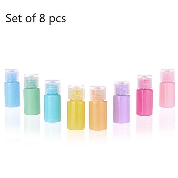 

storage bottles & jars 8pcs 10ml macaron candy color refillable empty cosmetic sample pump vial container cream lotion pot