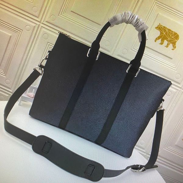 

real leathe briefcases fashion business trip document bag outdoor men messenger bag handbag dust bag n40024 m40000