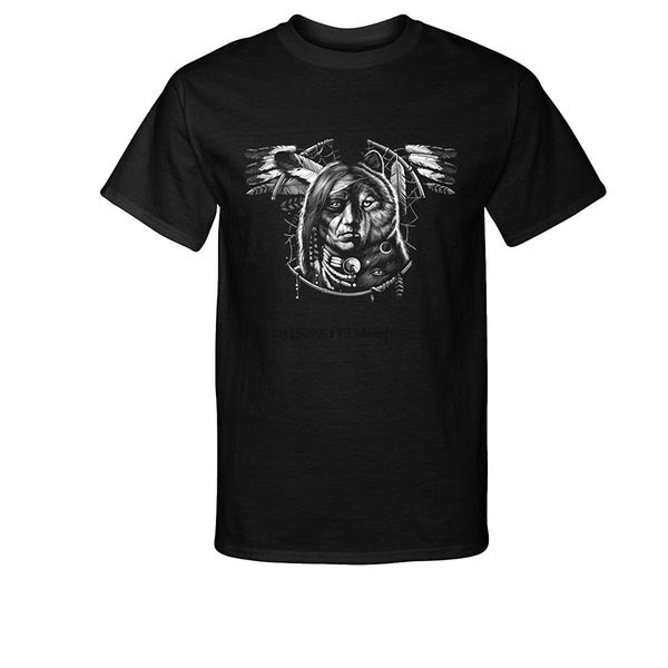 

2020 fashion cotton tee shirt fashion red spirit wolf dream catcher t-shirt