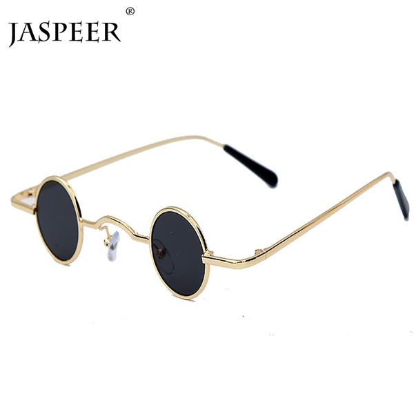 

sunglasses jaspeer men women retro punk style metal frame vintage round uv400 eyewear, White;black