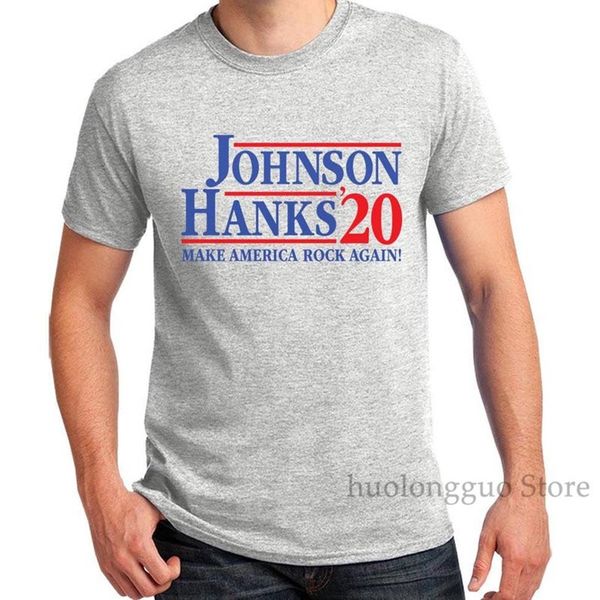 

джонсон hanks 2020 футболка президентская кампания голосуйте за дуэйн джонсон мужские женские и юниоров размер рубашки