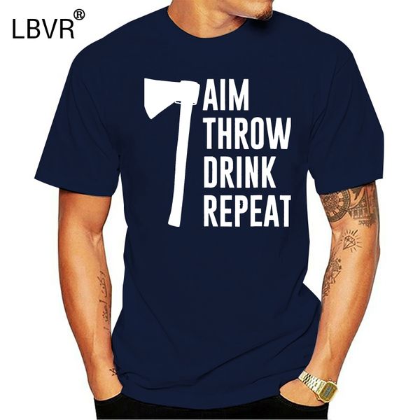 

brand men shirt axe throwing shirt aim throw drink repeat