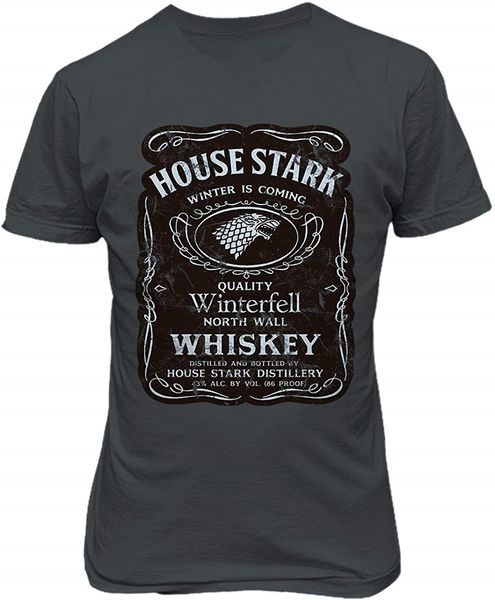 

new graphic t shirt men women house stark whiskey novelty tee thrones men festive plus size tee shirt