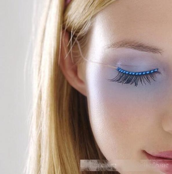 

1pair led lashes fake eyelashes makeup waterproof light eyelashes with controller hair clips holiday party pub club bar