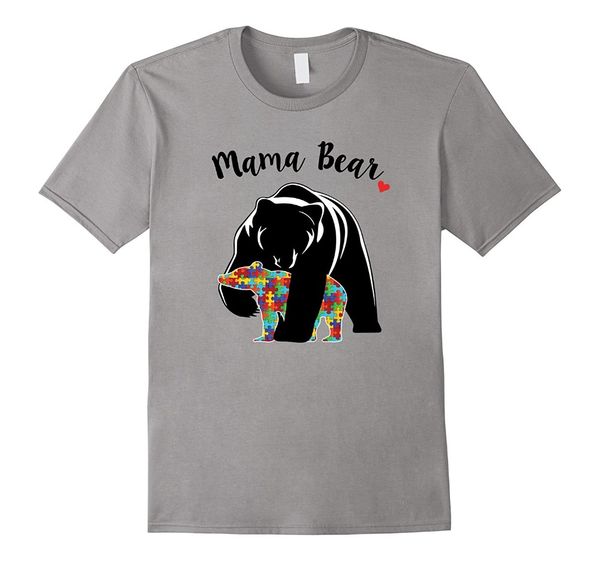 

2020 summer style autism awareness mama bear support love t-shirt tee shirt