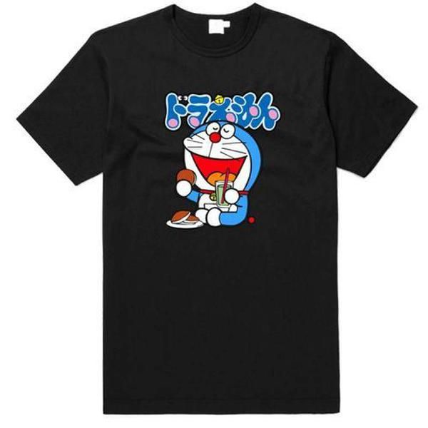 

2020 черный / белый doraemon имея dorayaki футболки мужчины высокого качества топы breathanle casual men тройники, White;black