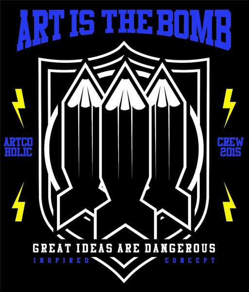 

art is the bomb t shirt black or white tee summer tee shirt