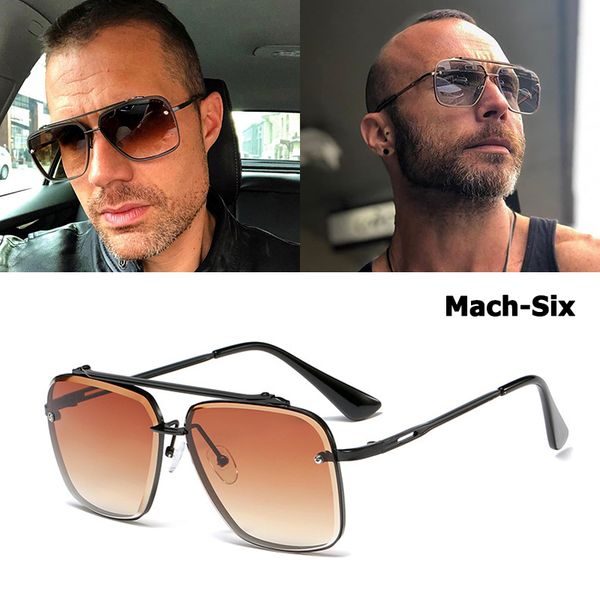 

jackjad 2020 fashion classic mach six style gradient sunglasses cool men vintage brand design sun glasses 95527, White;black
