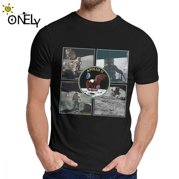 

vintage apollo 11 50th anniversary homme tee shirt for man soft cotton camiseta crewneck