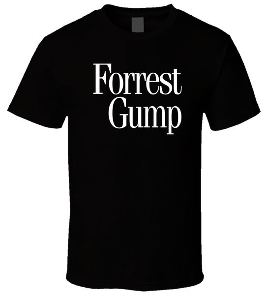 

forrest gump logo 1 black t shirt