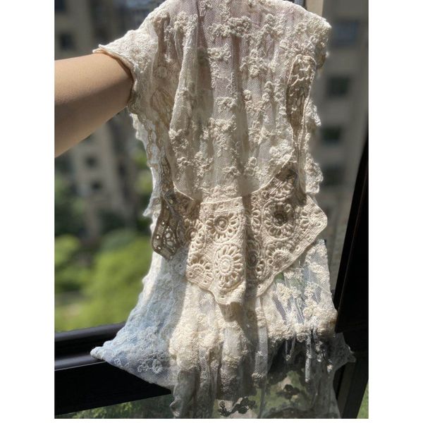 

boutique embroidery lace sweet hollow out travelling p scarf 2020 autumn, Blue;gray