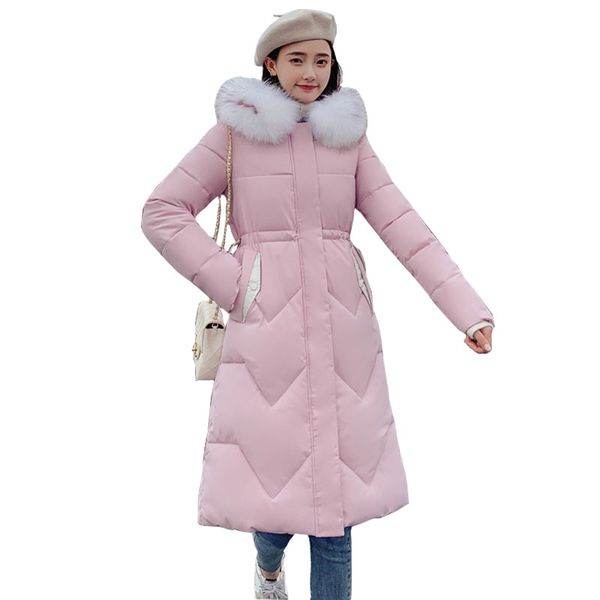 

women's down & parkas chic fur coat hooded winter jacket student warm casaco feminino abrigos mujer invierno cotton padded wadded 22, Black