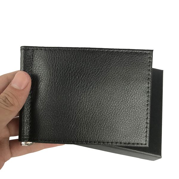 

card wallets clips leather wallets short party business men's bags high-quality fashion business cases cash cardholders purse mebft, Red;black