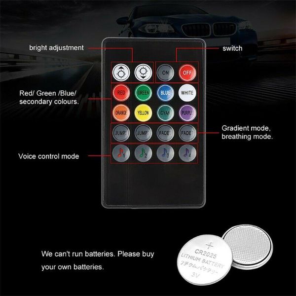 

sound control atmosphere light seat ambient decoration multi colors car