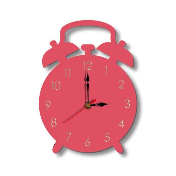 

european style alarm acrylic clock silent movement wall clock for children's room