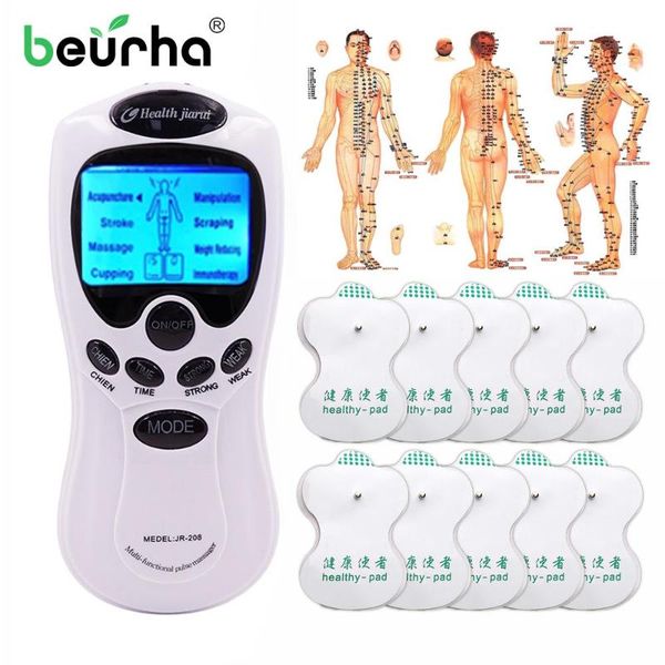 Massagers elétricos Beurha Electronic TENS Acupuntura Máquina de Terapia Digital de Massagem do Norte para Massageador de Pernas traseiras Músculos de saúde Rel