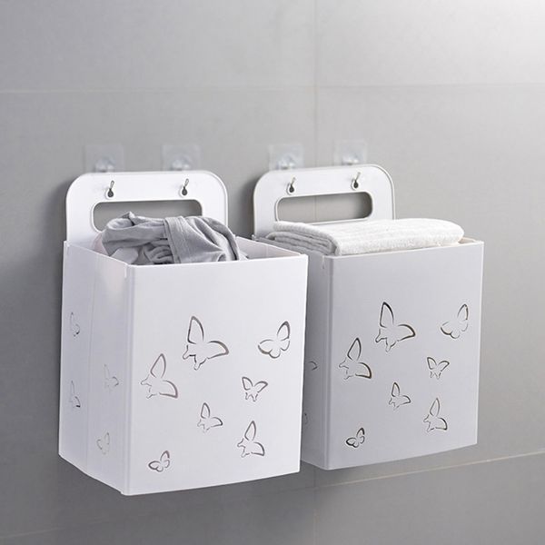 

new bathroom foldable punching stickers wall hanging basket