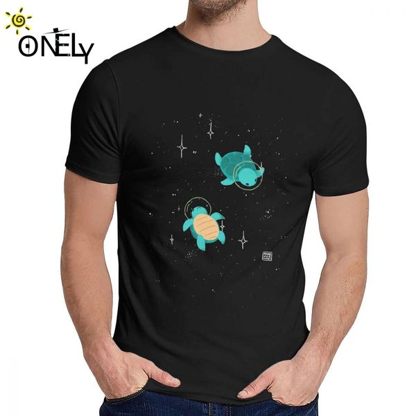 

male t shirt space turtles soft slim fashion round neck vintage t-shirt